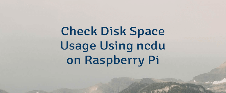 Check Disk Space Usage Using ncdu on Raspberry Pi
