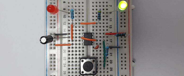 Electronic Coin Toss Using 555 Timer