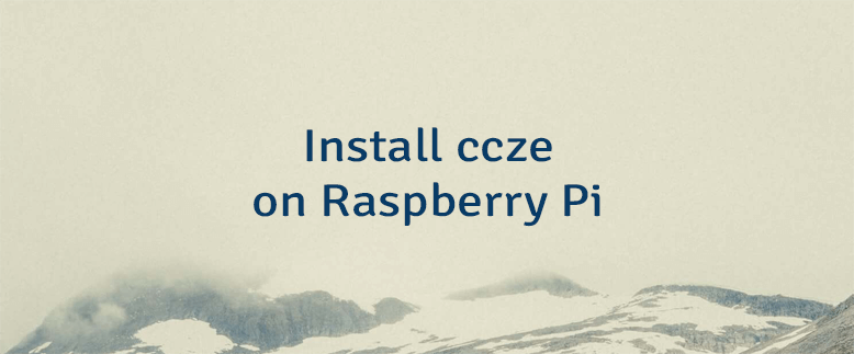 Install ccze on Raspberry Pi