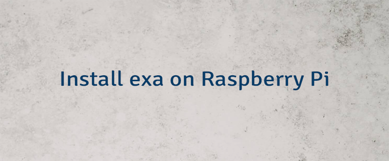 Install exa on Raspberry Pi