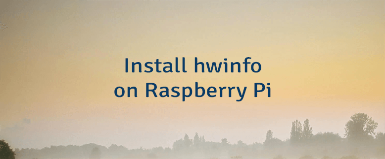 Install hwinfo on Raspberry Pi