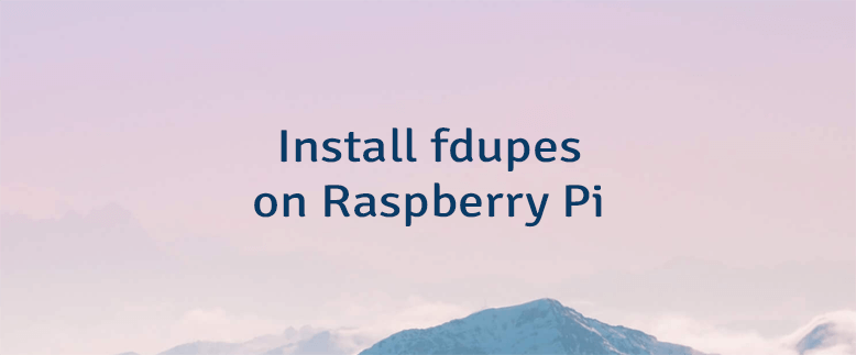 Install fdupes on Raspberry Pi