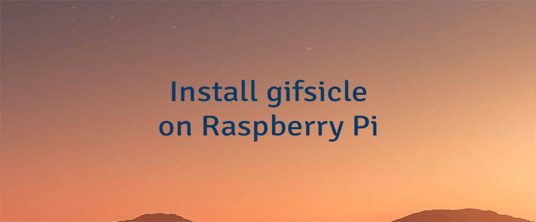 Install gifsicle on Raspberry Pi