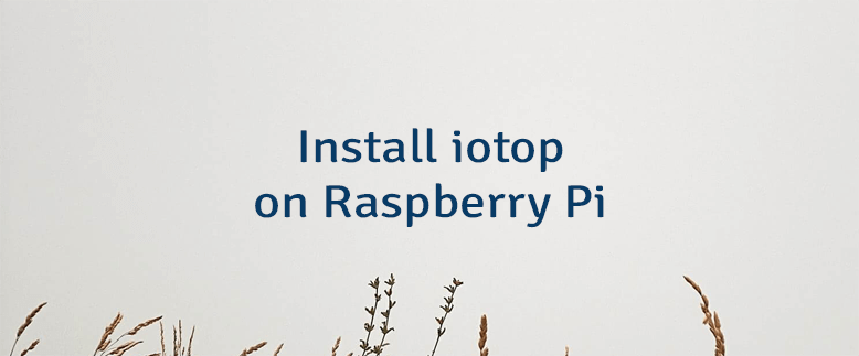 Install iotop on Raspberry Pi