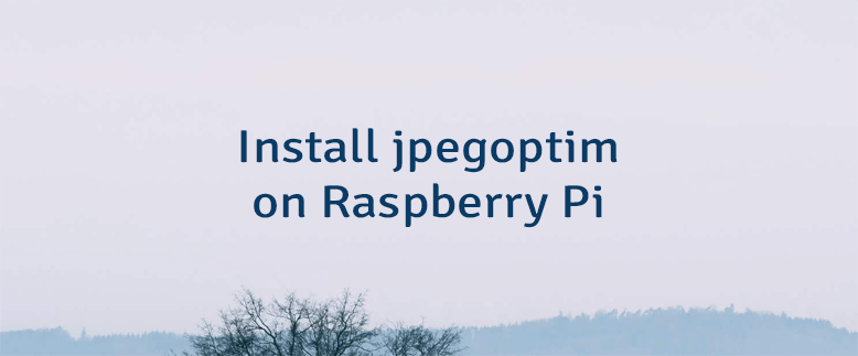 Install jpegoptim on Raspberry Pi