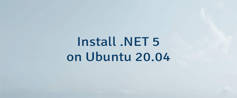 Install .NET 5 on Ubuntu 20.04