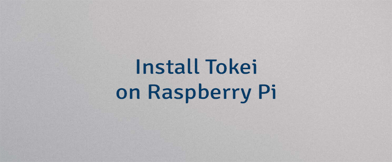 Install Tokei on Raspberry Pi