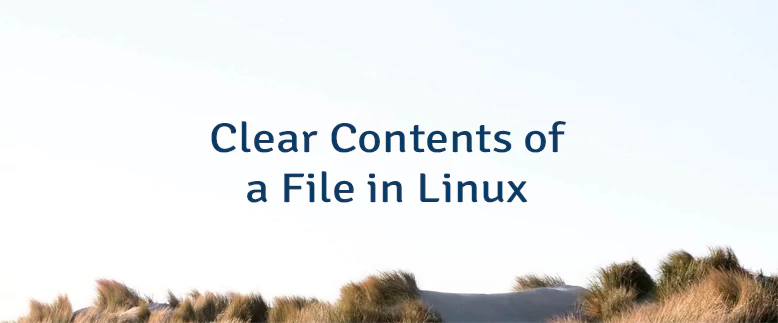 Clear Contents of a File in Linux