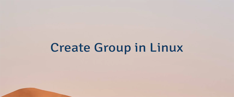 Create Group in Linux