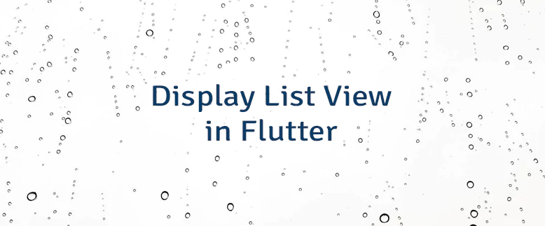 Display List View in Flutter