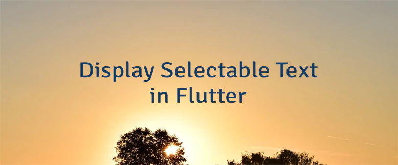 Display Selectable Text in Flutter