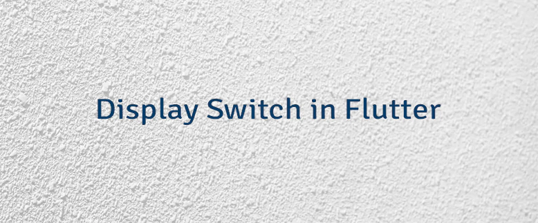 Display Switch in Flutter