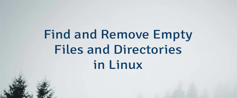 Find and Remove Empty Files and Directories in Linux