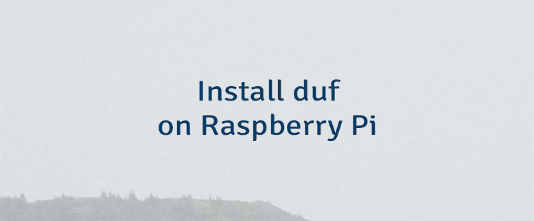 Install duf on Raspberry Pi