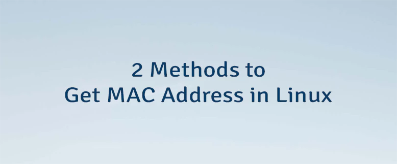 2 Methods to Get MAC Address in Linux