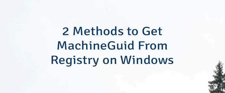 2 Methods to Get MachineGuid From Registry on Windows