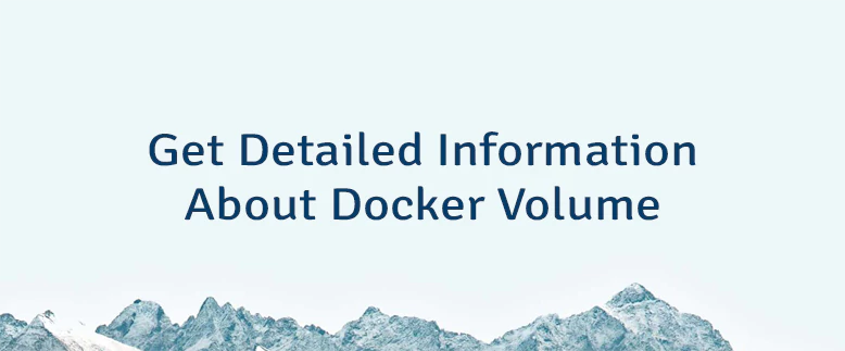 Get Detailed Information About Docker Volume