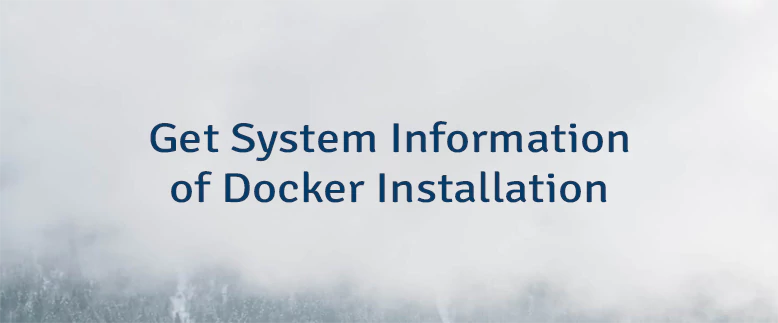 Get System Information of Docker Installation