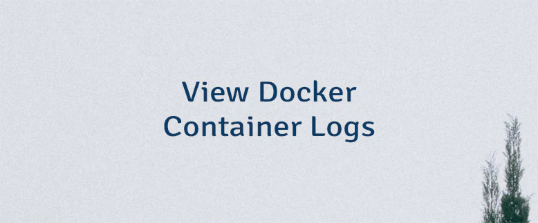 View Docker Container Logs
