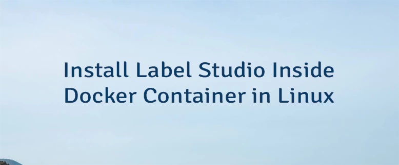 Install Label Studio Inside Docker Container in Linux