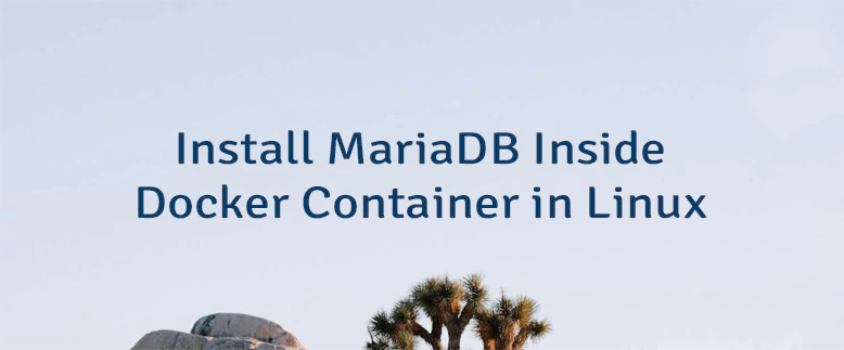 Install MariaDB Inside Docker Container in Linux