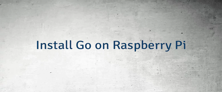 Install Go on Raspberry Pi