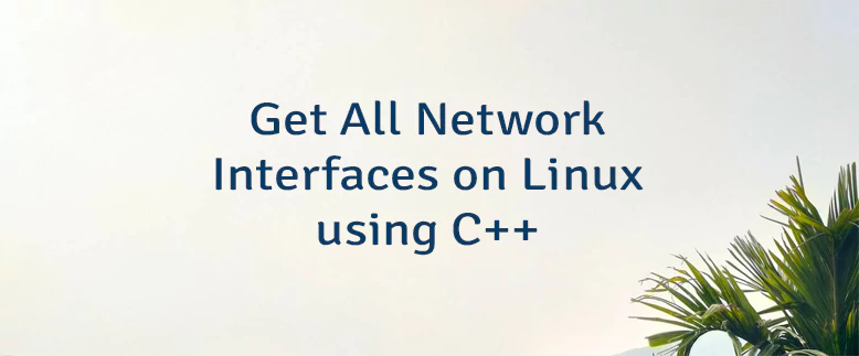 Get All Network Interfaces on Linux using C++