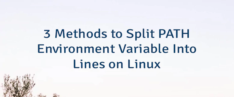 3 Methods to Split PATH Environment Variable Into Lines on Linux