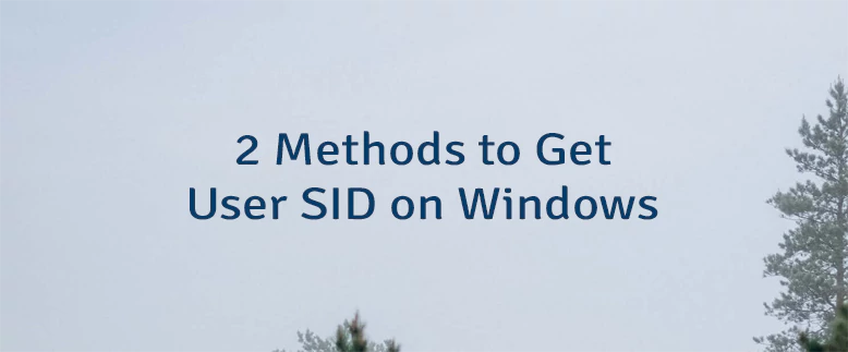 2 Methods to Get User SID on Windows