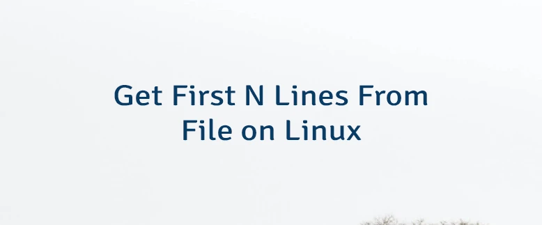 Get First N Lines From File on Linux