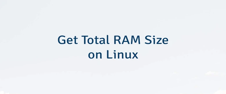 Get Total RAM Size on Linux