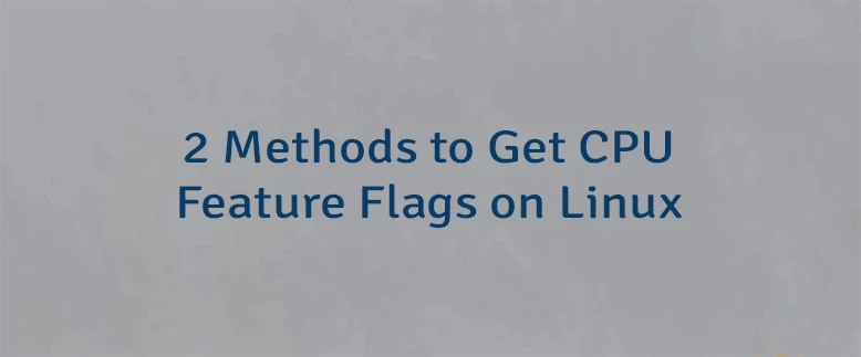 2 Methods to Get CPU Feature Flags on Linux