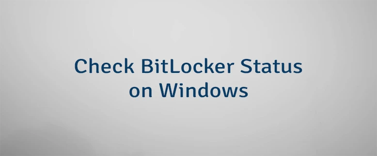 Check BitLocker Status on Windows