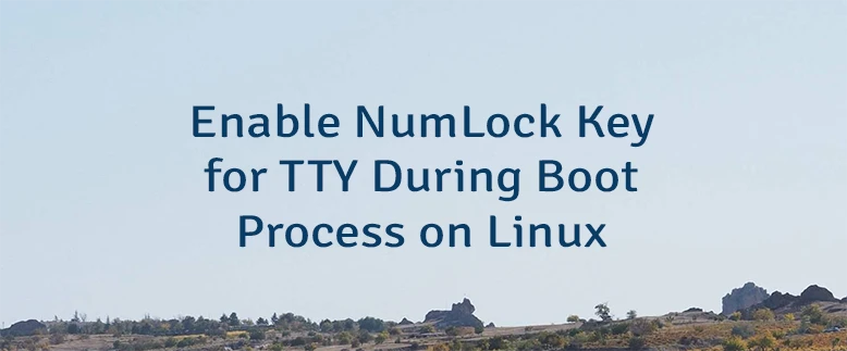 Enable NumLock Key for TTY During Boot Process on Linux