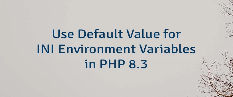 Use Default Value for INI Environment Variables in PHP 8.3