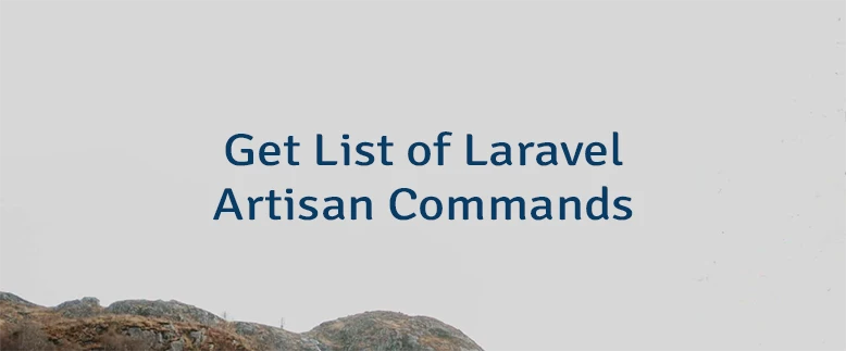 Get List of Laravel Artisan Commands
