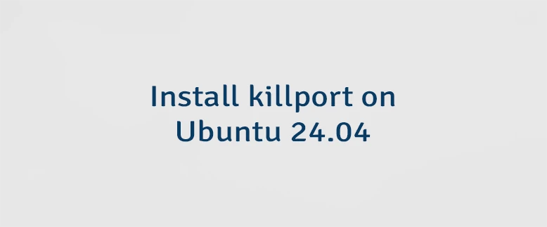 Install killport on Ubuntu 24.04