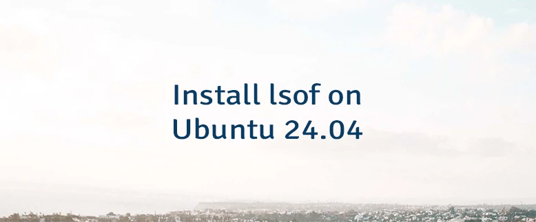 Install lsof on Ubuntu 24.04