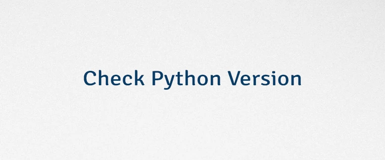 Check Python Version