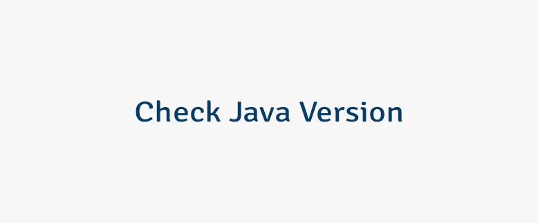 Check Java Version