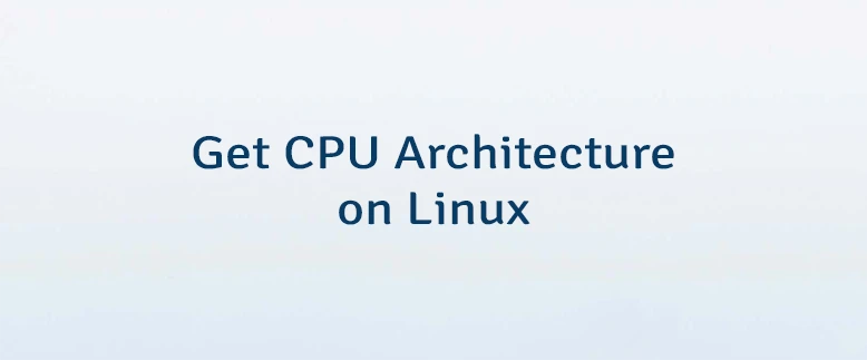 Get CPU Architecture on Linux