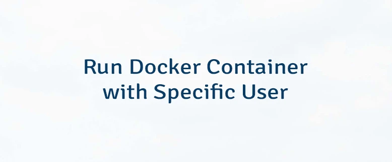 Run Docker Container with Specific User