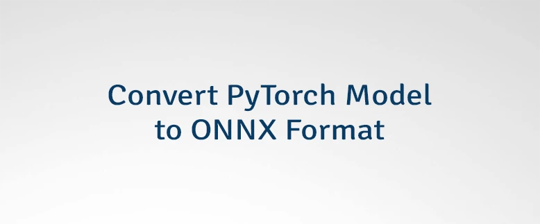 Convert PyTorch Model to ONNX Format