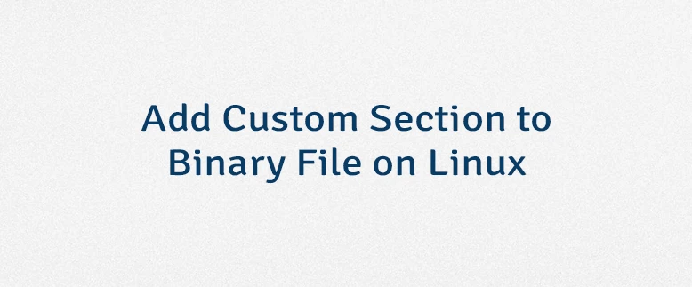 Add Custom Section to Binary File on Linux