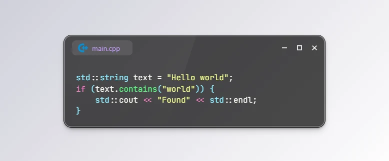 Check if String Contains Substring in C++23
