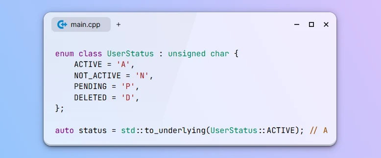 Get Enum Value using to_underlying in C++23