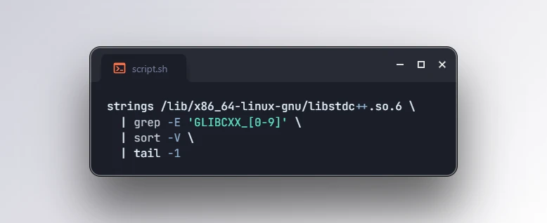 Check libstdc++ Version on Linux
