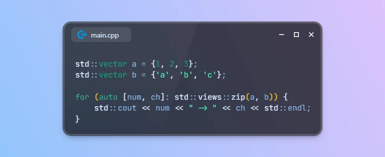 Combine Multiple Ranges Element-wise with views::zip in C++23