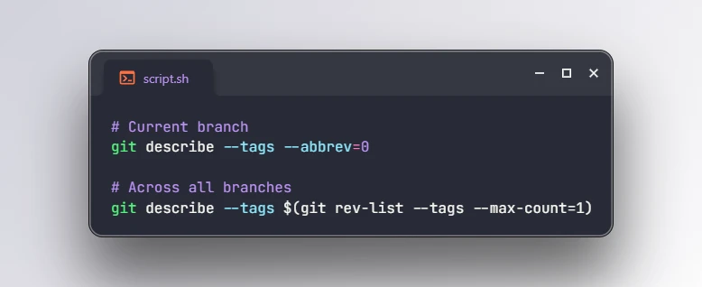 Get Latest Tag Name in Git