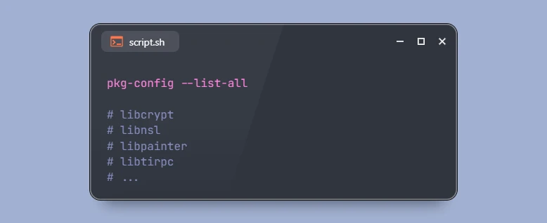 Get All Available Packages using pkg-config